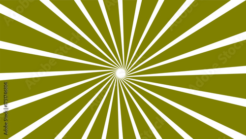 Bright radial sunburst pattern with olive-green and white rays converging at the center, creating a bold, dynamic, and modern abstract background ideal for design and decoration.
