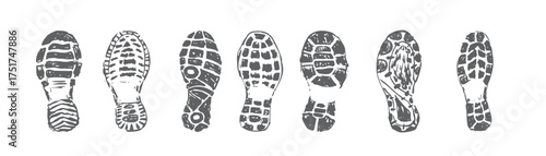  shoe print boot foot step silhouette mark boot print .