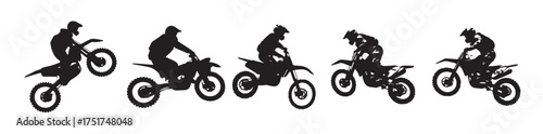 silhouette motocross racing motocross racer jumping