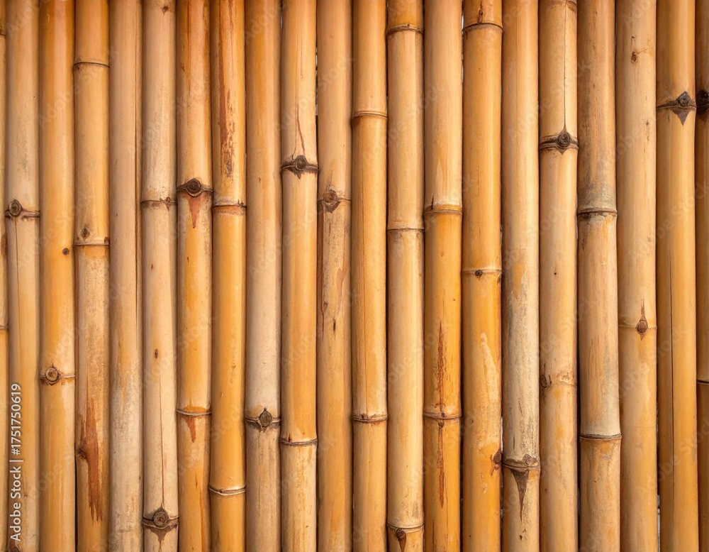 Naklejka premium Bamboo Wall Texture Natural Background