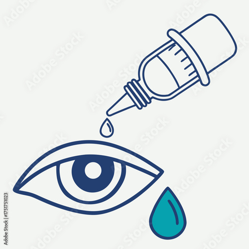 Soothe Your Eyes with Gentle Relief Eye Drops for Dryness and Irritation, A Simple Solution for Refreshing Comfort and Clear Vision, Vector Style