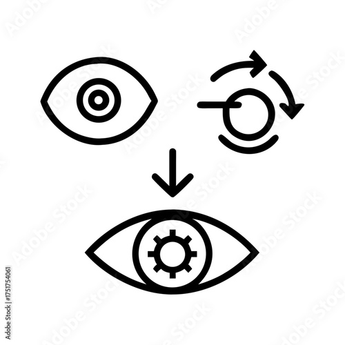 Eye vision with gear for mechanism process