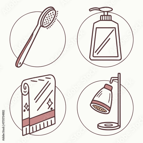 Bathroom Essentials Icon Set
