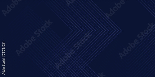 Symmetrical Chevron Lines Gradient Background in Dark Navy Blue. vector illustation eps10