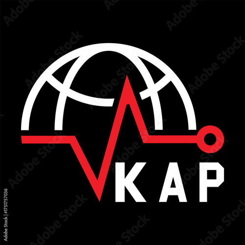 KAP letter design. KAP letter technology logo design. KAP Monogram logo design for an entrepreneur and business.