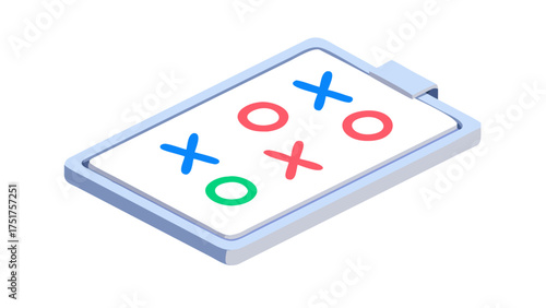 Tictactoe game, showcasing a partially completed match with x and o symbols, representing strategy and game playing