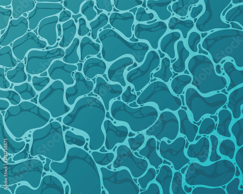 Wallpaper Mural Aqua abstract: A vector graphic of water with light blue highlights creating a fluid pattern Torontodigital.ca
