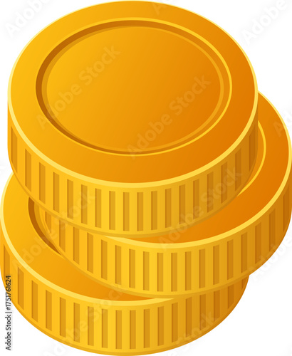 Stack of golden coins symbolizes wealth, savings, investment, and financial prosperity concept.