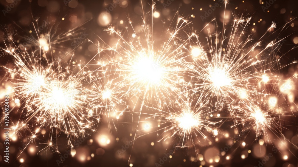 Fototapeta premium Festive Sparklers Bursting with Light: A Celebratory Background for Holiday Events and Special Occasions