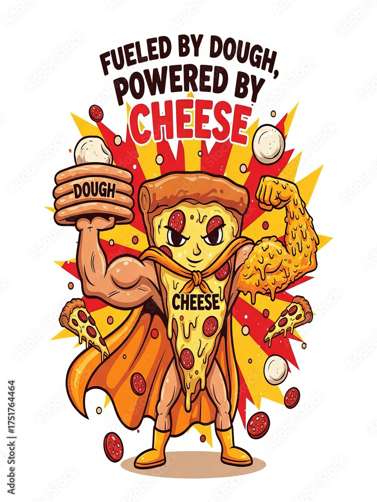 Obraz premium pizza circus clown vector illustration