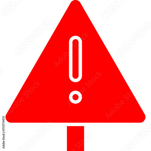 red warning sign