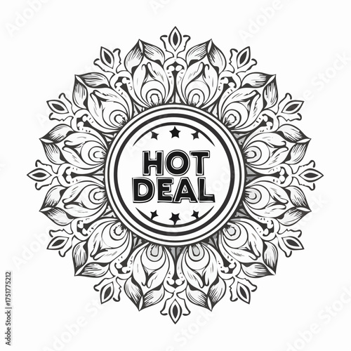 Hot deal graphic design element for sales