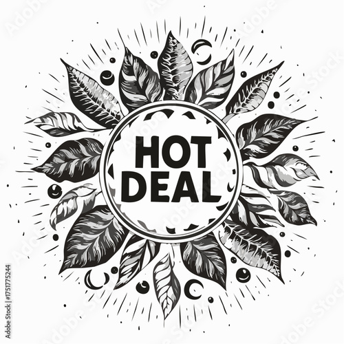 Hot deal graphic design element for sales
