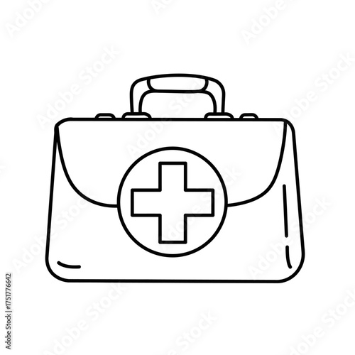 First Aid Kit Medical Bag Icon.