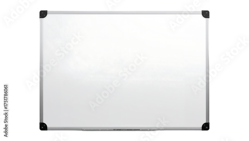 Clean and Modern Whiteboard Isolated on Black Background Perfect for Presentations and Brainstorming Sessions with Ample Space