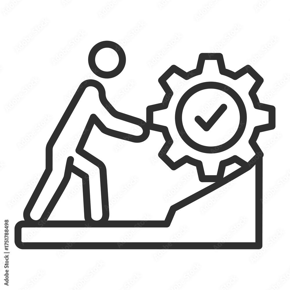 Obraz premium Perseverance Icon Single Vector Collection 