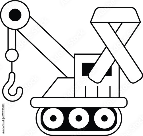 A crane is lifting a ribbon