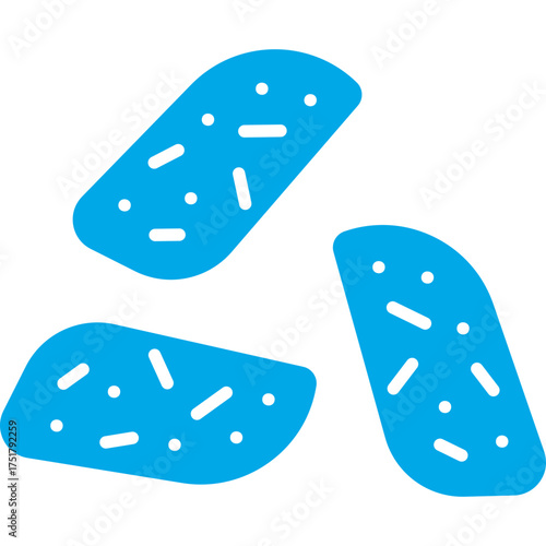 dice on blue background