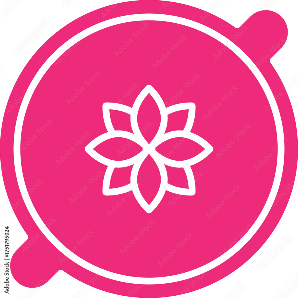 Fototapeta premium pink flower icon