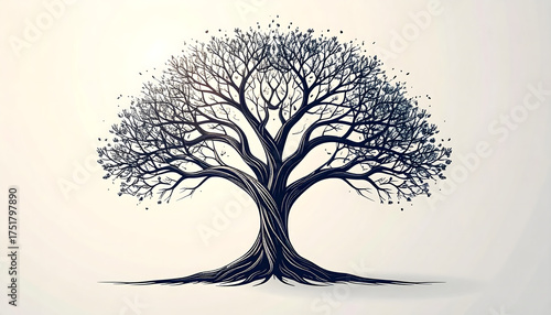 Abstract Tree of Life Silhouette