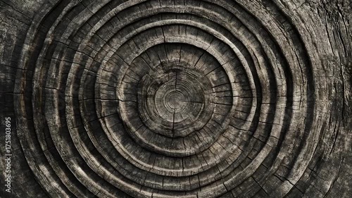 Close-up photo of a tree trunk showing growth rings
