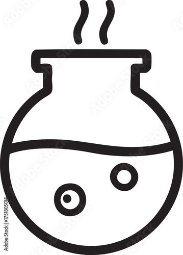 Experimental Hobbies Silhouettes Pot Beaker Chemical Reaction Home Brewing Cooking Icon