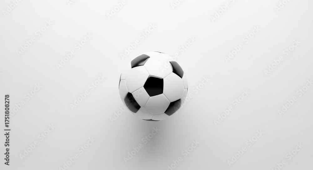 Fototapeta premium Classic Soccer Ball Isolated on Clean White Background Studio Shot