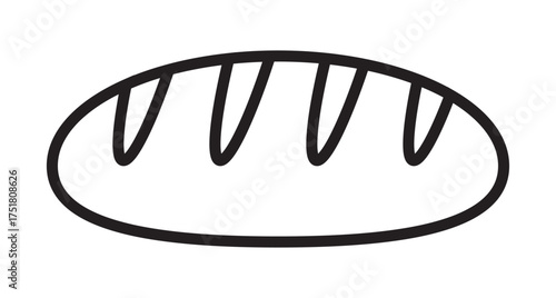 Bread Loaf Icon – Fresh Bakery Symbol, Linear Vector Icon