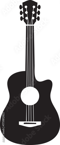 Acoustic Performance Silhouettes Simple Guitar Ukulele Musical Instruments Songwriting Icon