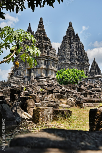 Wallpaper Mural The majestic Hindu temples of Prambanan in Java Torontodigital.ca