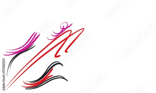 Abstract color background with flower and copy space for text