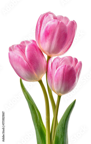 Wallpaper Mural Close-up of three delicate pink tulips Torontodigital.ca