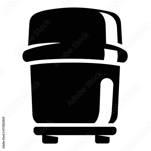 silhouette photo of a car oil filter on a white background