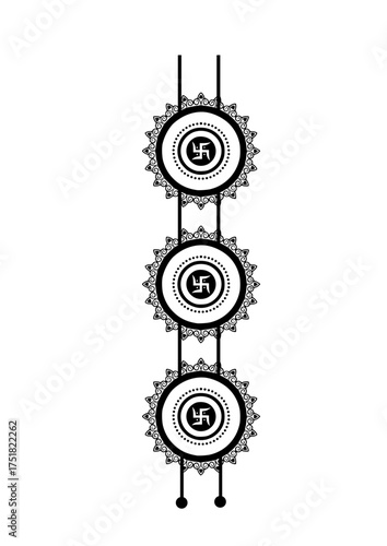 chandmala vector sign icon vector illustration. Chandmala black white vector sign.