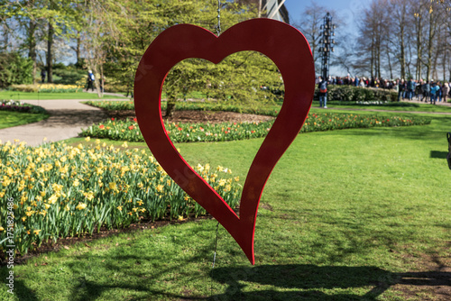 Wallpaper Mural Public park decorated with big red heart Torontodigital.ca