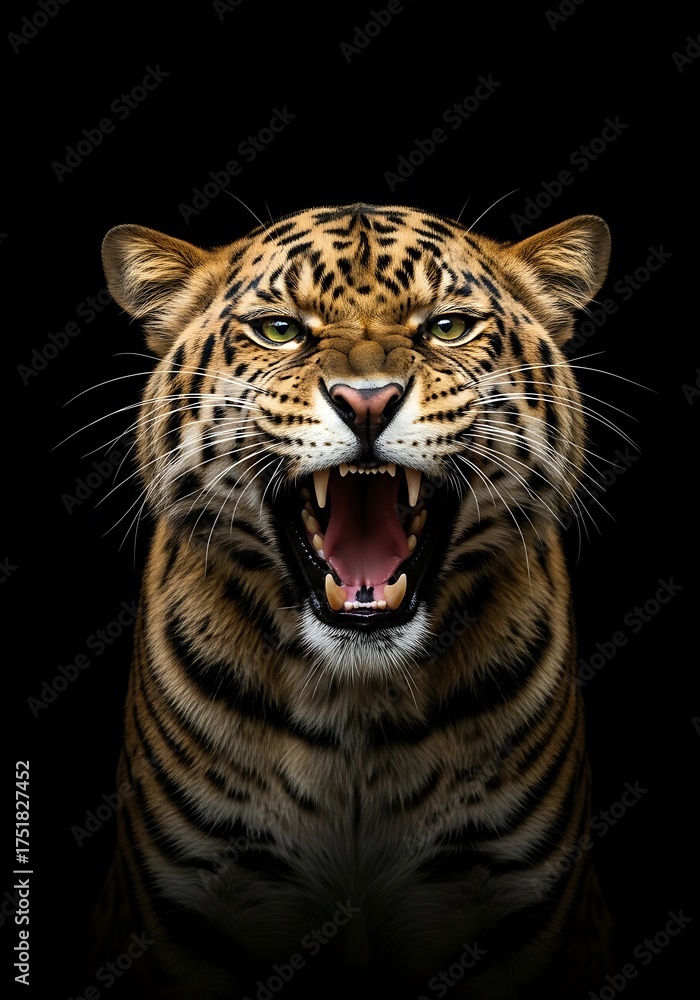 Fototapeta premium Ferocious Jaguar Portrait.