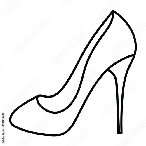 Elegant High Heel Shoe Vector – Women’s Fashion Footwear Illustration