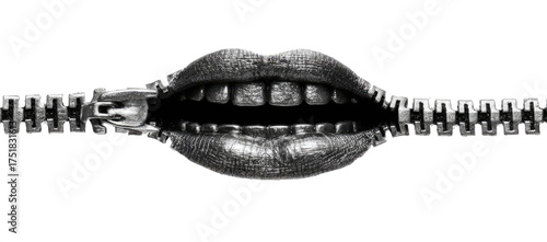 Open mouth with a zipper