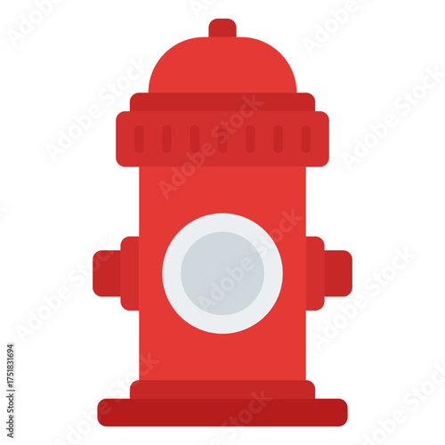 Hydrant icon. Fire water supply symbol. Utility and emergency access collection. Flat Icon