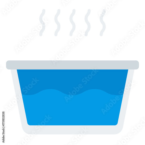 Hot water icon. Temperature control symbol. Heating and utility system collection. Flat Icon