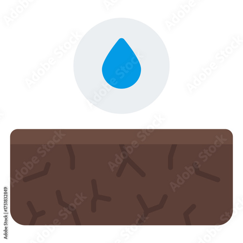Dry icon. Drought symbol. No water and climate dryness collection. Flat Icon