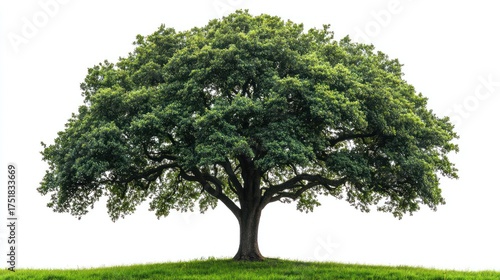 Lush Tree Against White Background