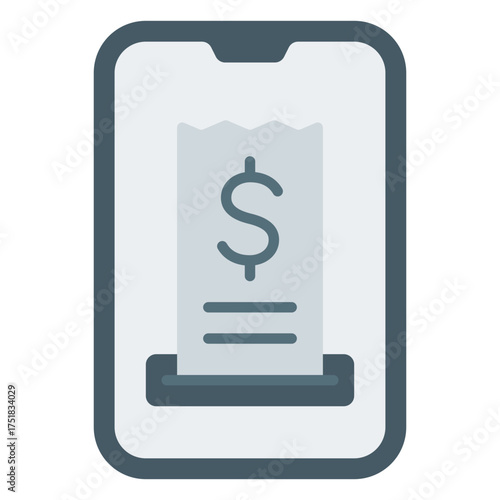 Bills icon. Payment list symbol. Utility and expense record collection. Flat Icon