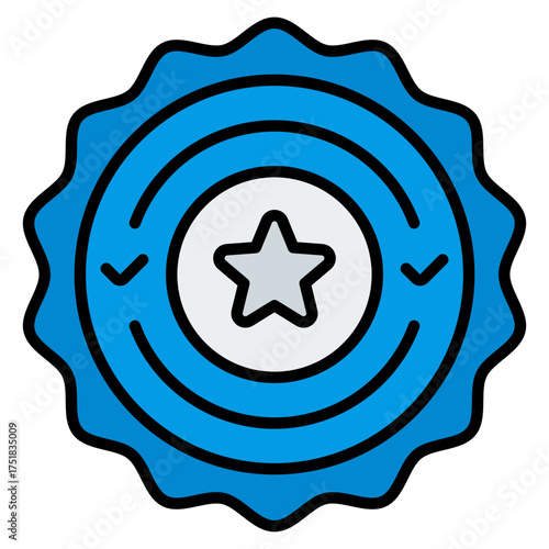 Label icon. Product tag. Quality mark and certified branding collection.Filled Line Icon