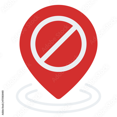 Free Download Forbidden location icon. Restricted area. Access denied or blocked zone collection. Flat Icon - GFXLoad