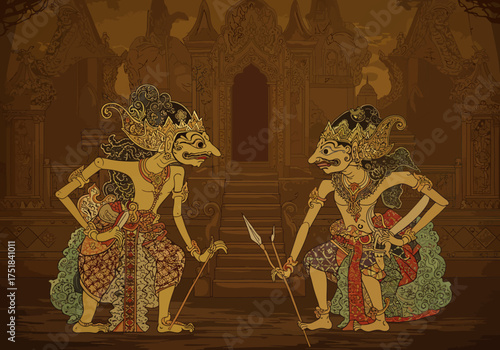 Wayang Kulit Puppets: Traditional Javanese Shadow Play Art.