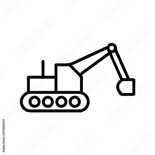 Excavator icon representing construction equipment