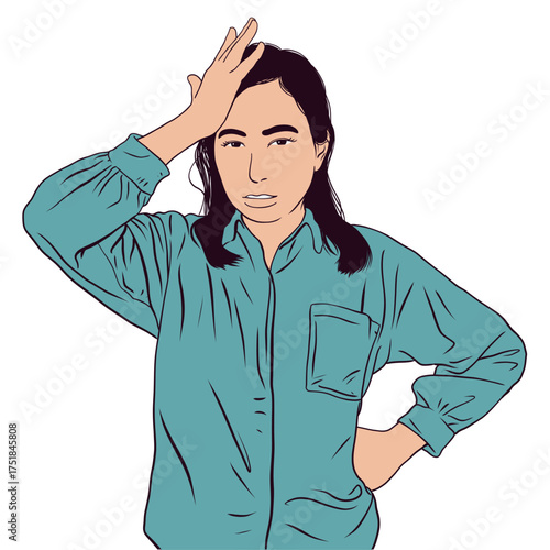 Tired Woman Slap Forehead 