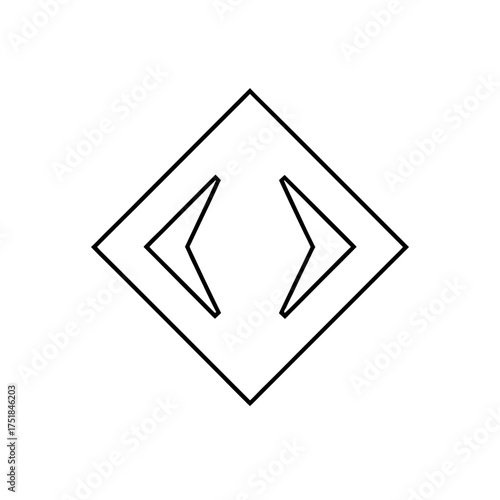 Free Download Diamond shape with arrow like shapes on transparent background - GFXLoad