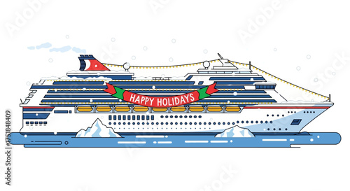 A red vintage automobile loaded with luggage sets off on a summer road trip adventure on an open road